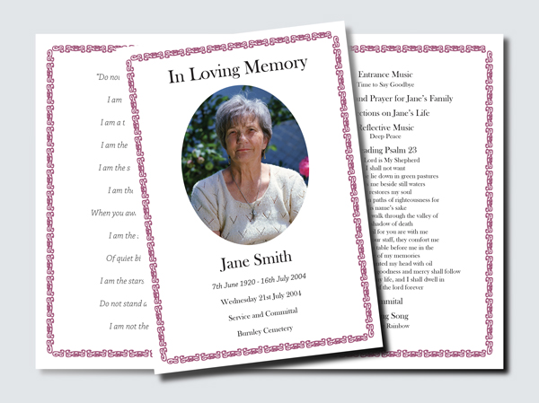 Funeral Order of Service Example